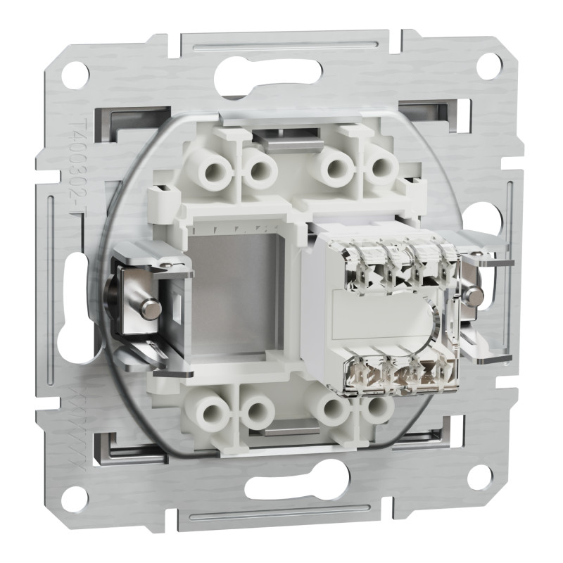 Розетка комп'ютерна RJ45 UTP кат.5Е Asfora алюміній ABS [EPH4300161] Електрик шнейдер