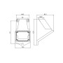 Коробка монтажна 70x87мм настінна кутова [DIS5700116] Quadro ДКС