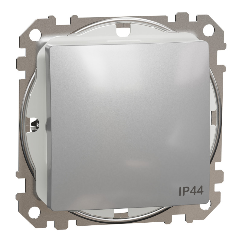 Одноклавишный выключатель IP44 Алюминий 73х73х38mm ABS-UV [SDD213101] Sedna Design & Elements Schneider Electric