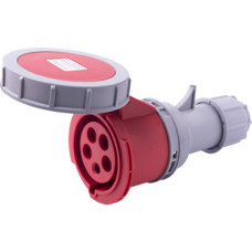 Силовая розетка 3P+N+PE 32А 400В переносная IP67 красная [i082018] E.NEXT e.socket.225.32.67