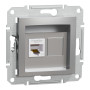 Розетка комп'ютерна RJ45 UTP кат.5Е Asfora алюміній ABS [EPH4300161] Електрик шнейдер