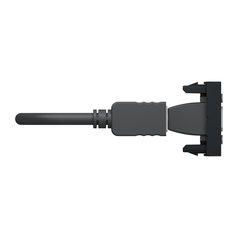 Розетка HDMI 1 модуль антрацит [NU343054] ABS-UV Unica New Шнейдер Електрік