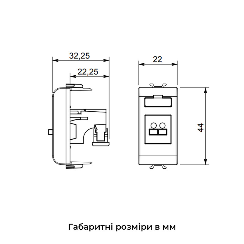 Аудіорозетка для динаміків 1 модуль Chorusmart технополімер сатинова біла [GW15458] Gewiss