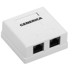 itk Настінна инф.розетка rj45, кат.5Е utp, 2-порта, іек [cs2-1c5eu-22]