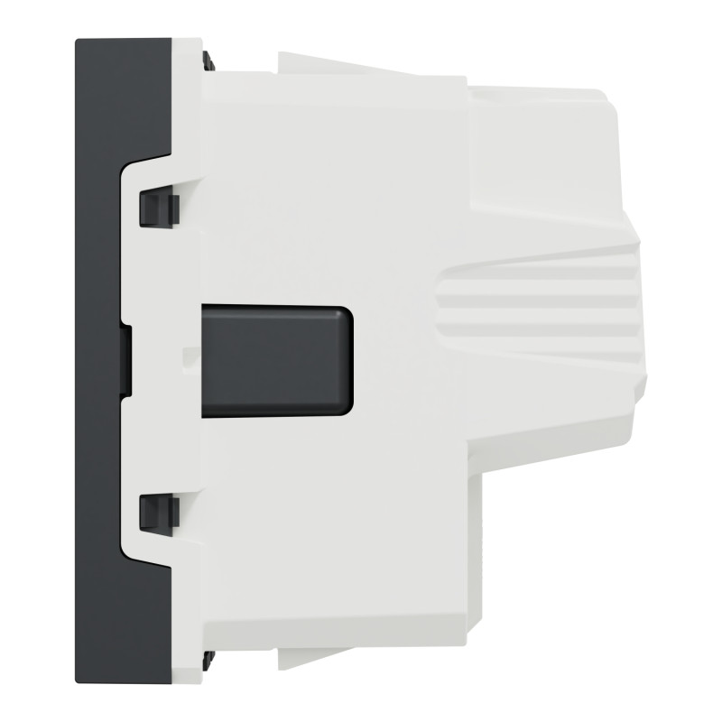 Розетка с з/к и шторками 16А Черный 45х45х40mm PC [NU303754] Unica New Schneider Electric