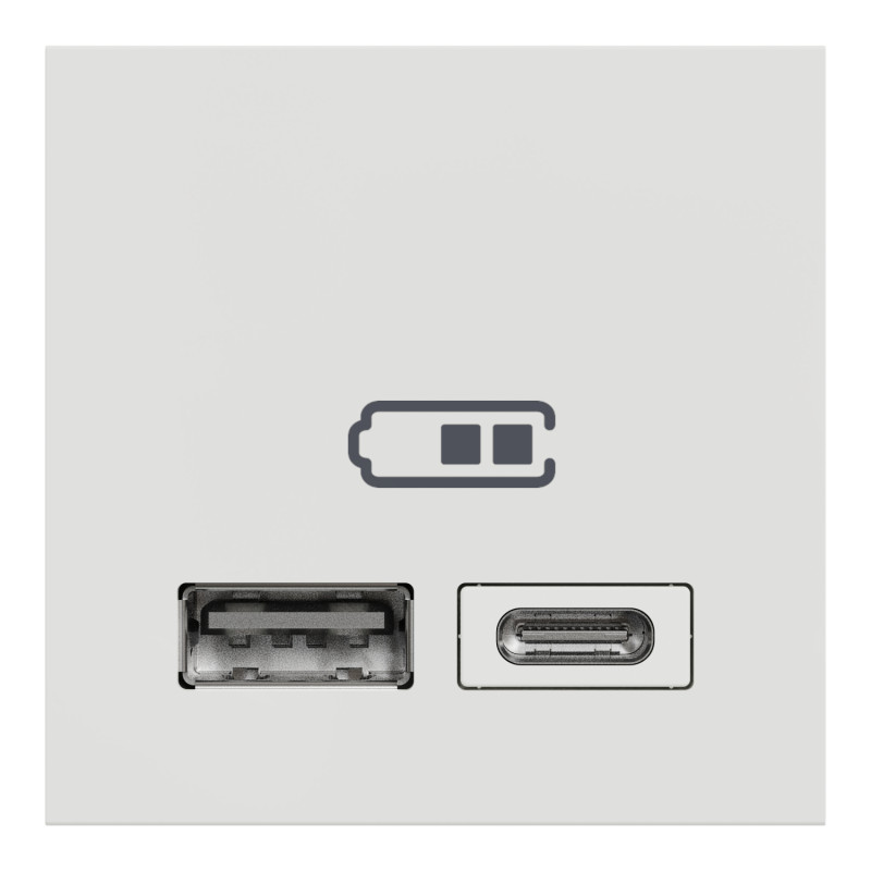 Двойная USB розетка A+C белая [NU301818] ABS Unica New Шнейдер Электрик