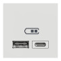 Двойная USB розетка A+C белая [NU301818] ABS Unica New Шнейдер Электрик