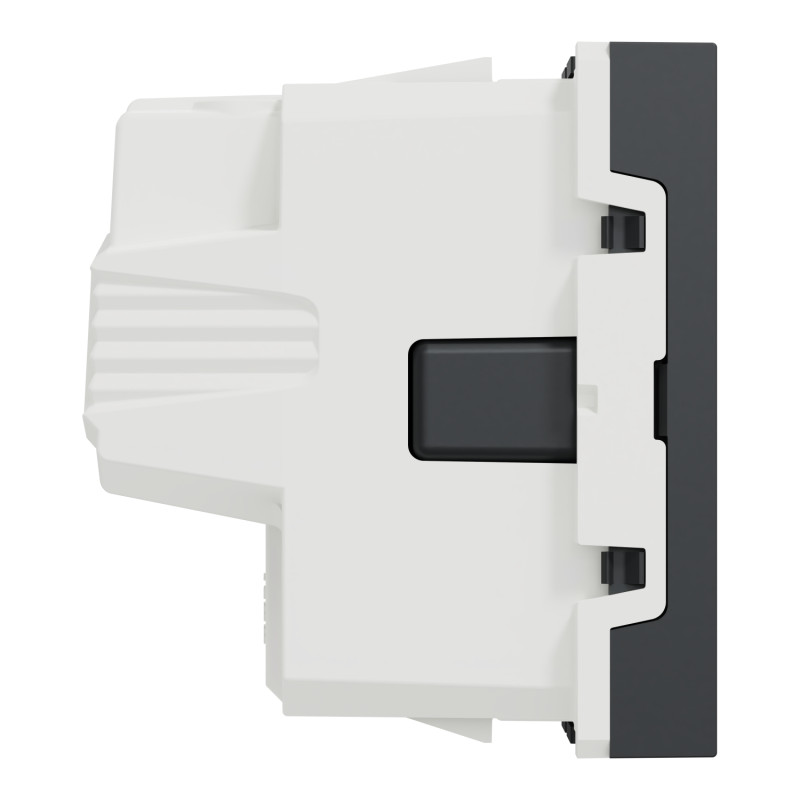 Розетка с з/к и шторками 16А Черный 45х45х40mm PC [NU303754] Unica New Schneider Electric