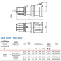 Силова розетка 2P+PE 32А 230В переносна IP44 [DIS3133243] Quadro ДКС