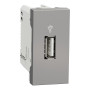 USB-конектор 1 модуль алюмінію [NU342930] ABS-UV Unica New Шнейдер Електрік