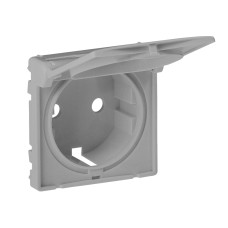 Накладка 2к+Зj розетки Valena Life алюминий [754842] Legrand
