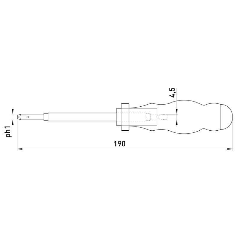 Отвертка-индикатор 3x155мм прямой+крестовая PH0 100-500V AC [t001106] e.tool.test06 E.NEXT