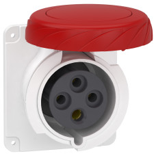 Силовая розетка 3P+E 32А 415В встраиваемая IP67 красная [PKY32G734] PratiKa Schneider Electric