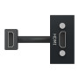 Розетка HDMI 1 модуль антрацит [NU343054] ABS-UV Unica New Шнейдер Електрік