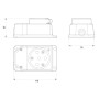 Силовая розетка 3P+N 25А 400В стационарная каучук IP44 черная [s9100031] E.NEXT e.socket.rubber.315.25