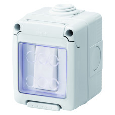 Выключатель кнопочный 27 Combi System в герметичном корпусе IP55 серый [GW27835] Gewiss