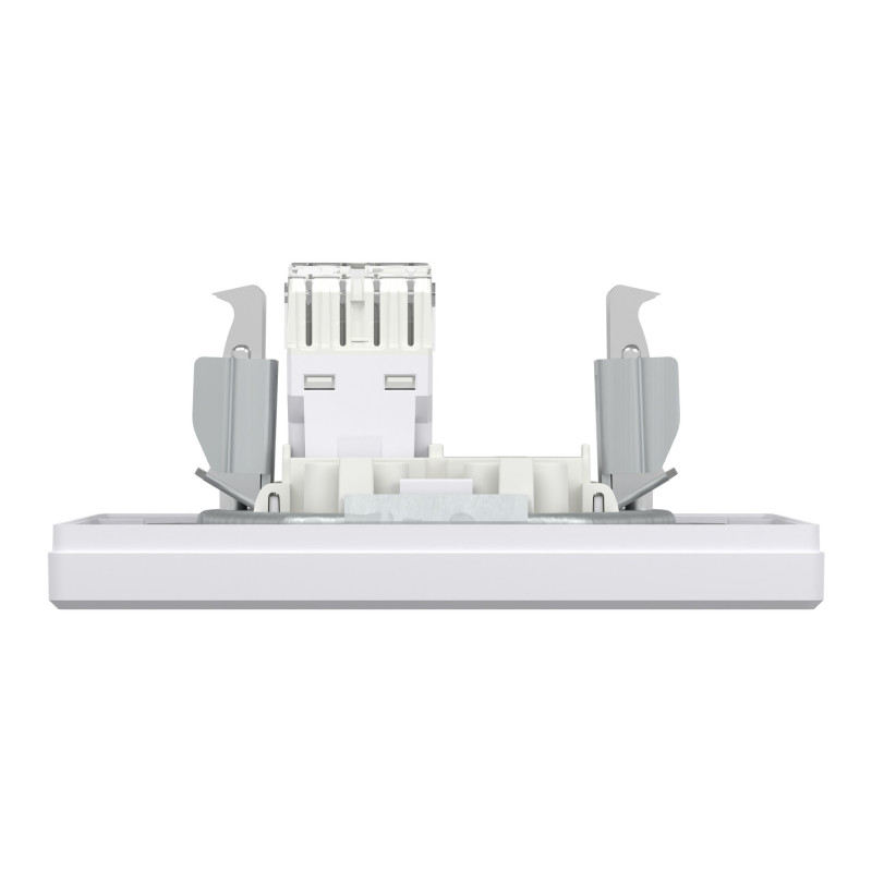 Розетка комп'ютерна з рамкою RJ45 UTP кат.6 Asfora біла ABS [EPH4700121] Шнейдер Електрік