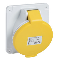 Силовая розетка 3P+E 32А 130В встраиваемая IP44 желтая [PKY32F414] PratiKa Schneider Electric