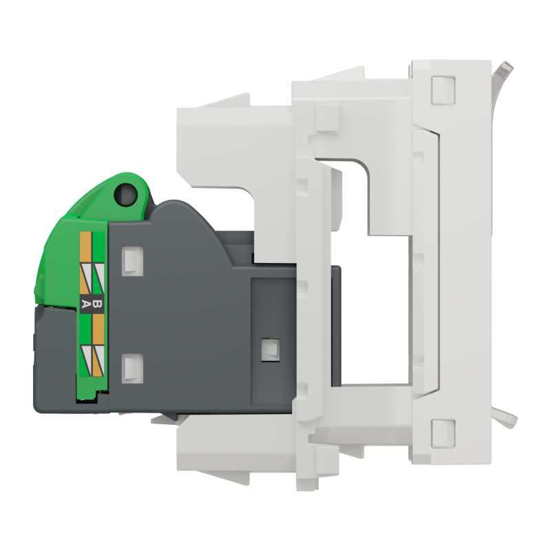 Розетки компьютерные RJ45 Белый 45х22.5х40.5mm ABS-UV [NU341218] Unica New Schneider Electric