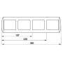 Рамка 3-постовая белая [s035048c] E.NEXT e.install.stand.frame.3.cer