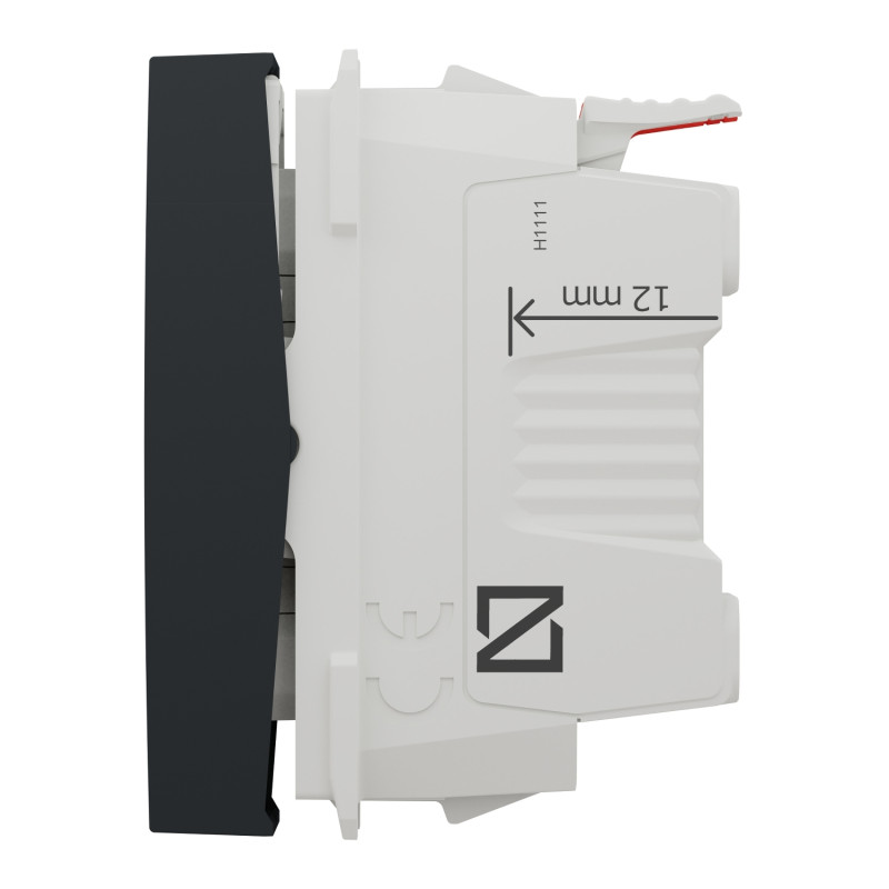 Вимикач 10А Чорний 45х22.5х34.25mm ABS-UV [NU310654N] Unica New Schneider Electric