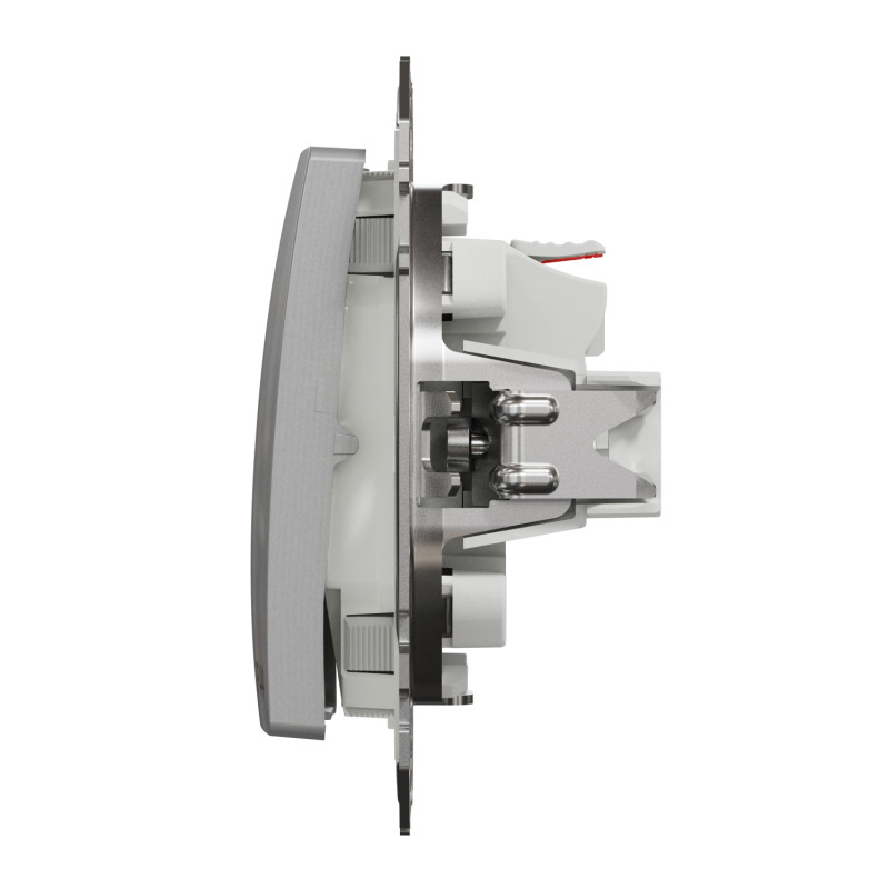 Одноклавишный выключатель IP44 Алюминий 73х73х38mm ABS-UV [SDD213101] Sedna Design & Elements Schneider Electric