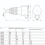 Силова розетка 3P+N+PE 16А 380В переносна IP44 червона [PSR22-016-5-U] ЗСІ-215 UEC