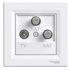 TV-SAT-SAT розетка конечная Asfora с рамкой белая ABS [EPH3600121] Шнейдер Электрик