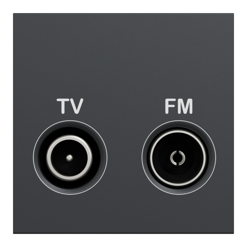 Розетка TV R конечная Черный 45х45х33mm ABS-UV [NU345254] Unica New Schneider Electric