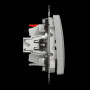 Вимикач для жалюзі алюміній [SDD113104] ABS-UV Sedna Design&Element Шнейдер Електрік