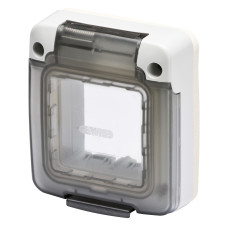 Панель герметична 2 модуля 75x85x30,5мм IP65 дымчатые двери [GW27403] 27 Combi Gewiss