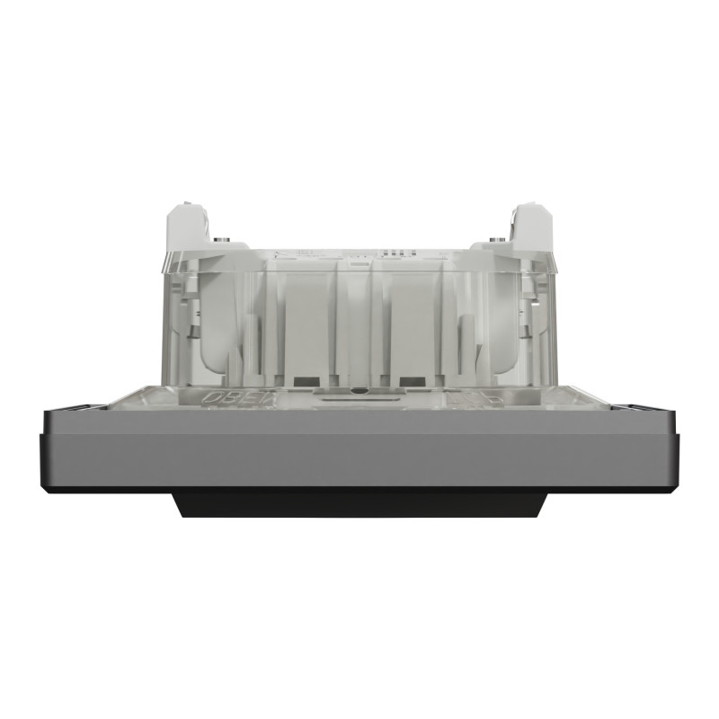 Выключатель одноклавишный IP44 Asfora с рамкой самозажимной ABS черный [EPH0100271] Шнейдер Электрик