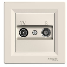 TV/R розетка конечная Asfora с рамкой слоновая кость ABS [EPH3300123] Шнейдер Электрик