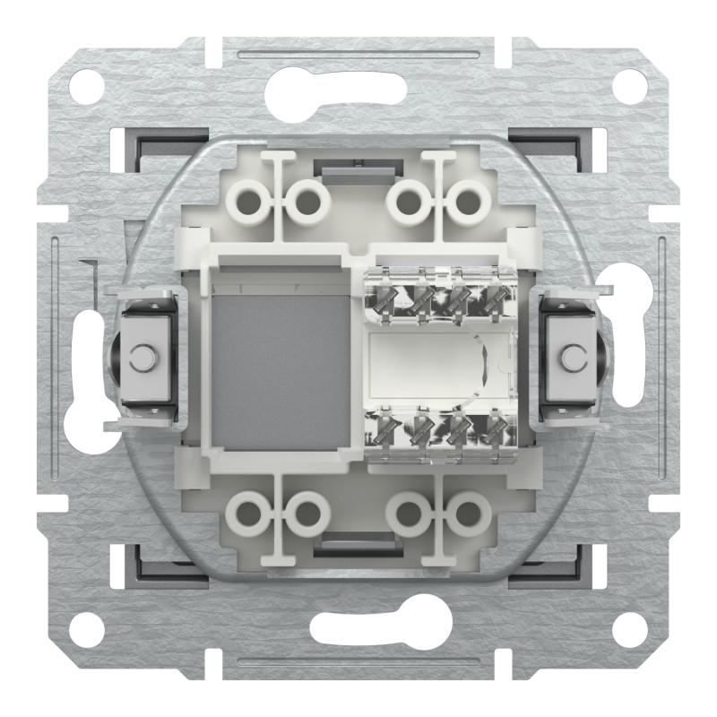 Розетка комп'ютерна RJ45 UTP кат.5Е Asfora сталь ABS [EPH4300162] Шнейдер Електрік