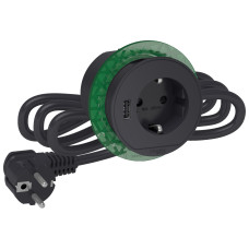 Блок розеток (2К+З)+USB тип А антрацит [INS44005] Unica System+ Шнейдер Электрик