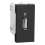 USB-конектор 1 модуль антрациту [NU342954] ABS-UV Unica New Шнейдер Електрік