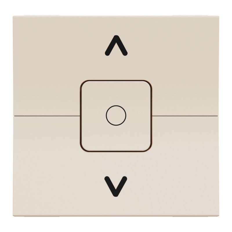 Выключатель для жалюзі 2-клавишный схема 4 6А 2 модуля бежевый [NU320844] CuZn16 Unica New Шнейдер Электрик