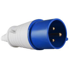 Силовая вилка 2P+PE 32А 230В переносная IP44 синяя [A0080010004] ВП (023) АСКО