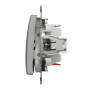Кнопочный двухклавишный выключатель Алюминий 73х73х37mm ABS-UV [SDD113118] Sedna Design & Elements Schneider Electric