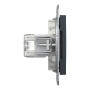 Розетка компьютерная RJ45 UTP кат.6 Asfora черная ABS [EPH4800171] Шнейдер Электрик