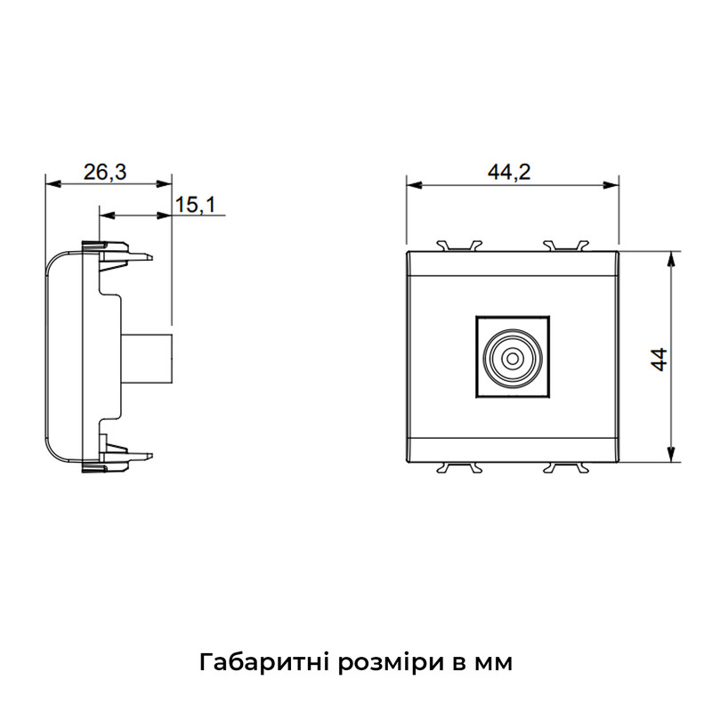 TV розетка конечная Chorusmart глянцевая белая [GW10367] Gewiss