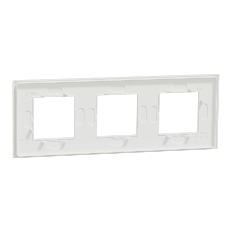 Рамка 3-постовая 85x234x10,25mm матовый белый [NU600679] PC Unica Deco Signature Шнейдер Електрік
