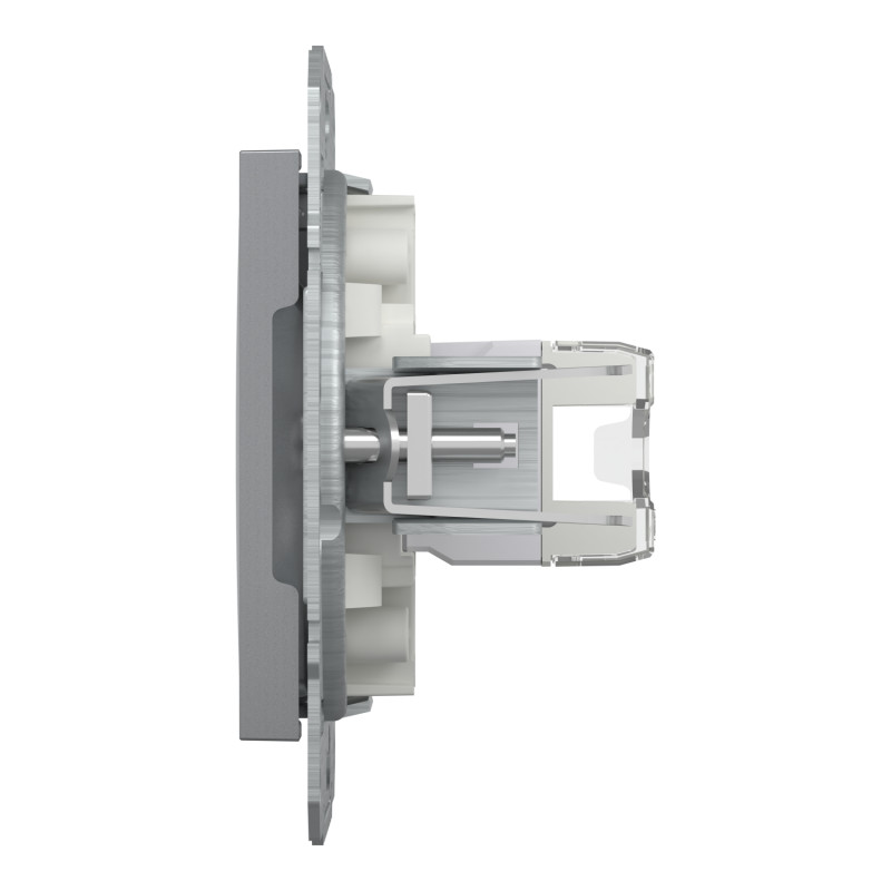Розетка комп'ютерна RJ45 UTP кат.5Е Asfora сталь ABS [EPH4300162] Шнейдер Електрік