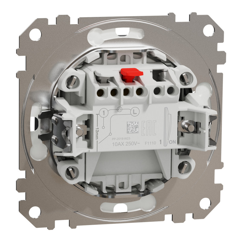 Одноклавишный выключатель IP44 Черный 73х73х38mm ABS-UV [SDD214101] Sedna Design & Elements Schneider Electric