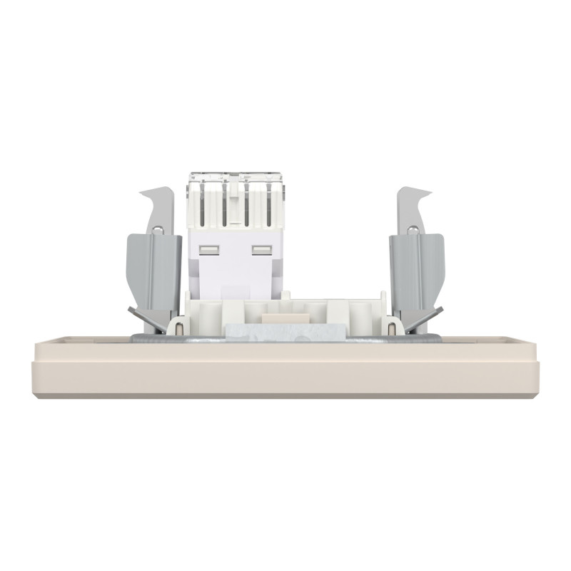 Розетка компьютерная с рамкой RJ45 UTP кат.6 Asfora слоновая кость ABS [EPH4700123] Шнейдер Электрик