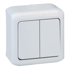 Выключатель 2-клавишный Forix IP44 Белый [782362] Legrand