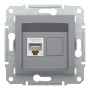 Розетка комп'ютерна RJ45 UTP кат.5Е Asfora сталь ABS [EPH4300162] Шнейдер Електрік