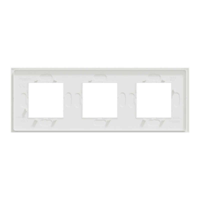 Рамка 3-постовая 85x234x10,25mm матовый белый [NU600679] PC Unica Deco Signature Шнейдер Електрік