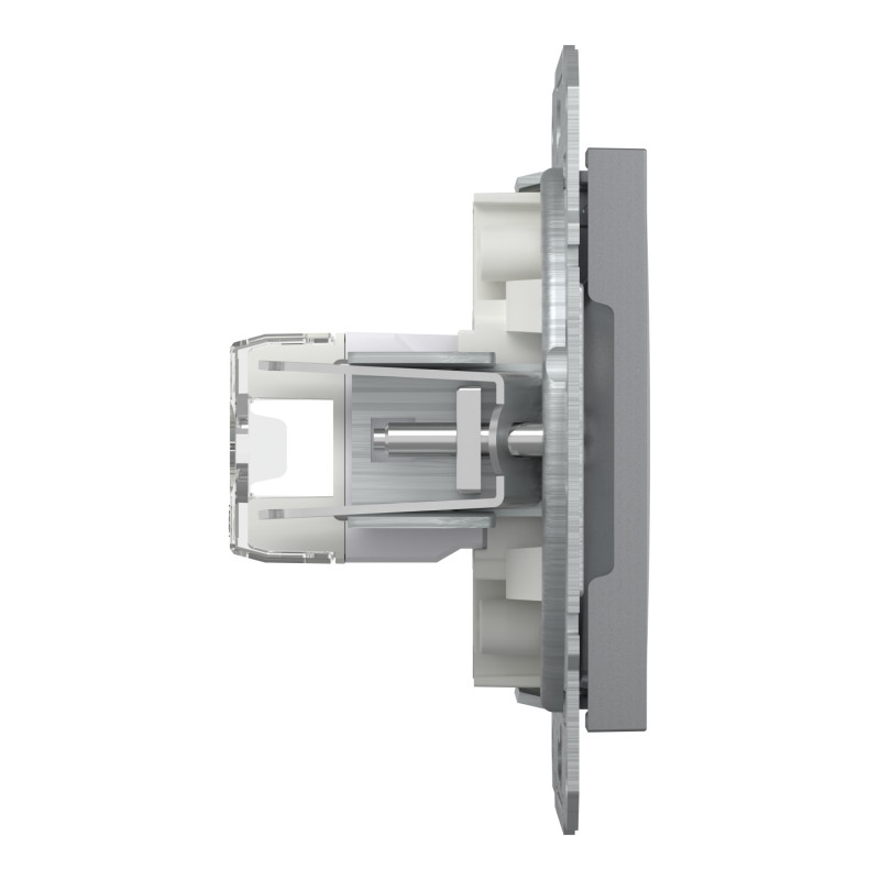 Розетка комп'ютерна RJ45 UTP кат.5Е Asfora сталь ABS [EPH4300162] Шнейдер Електрік