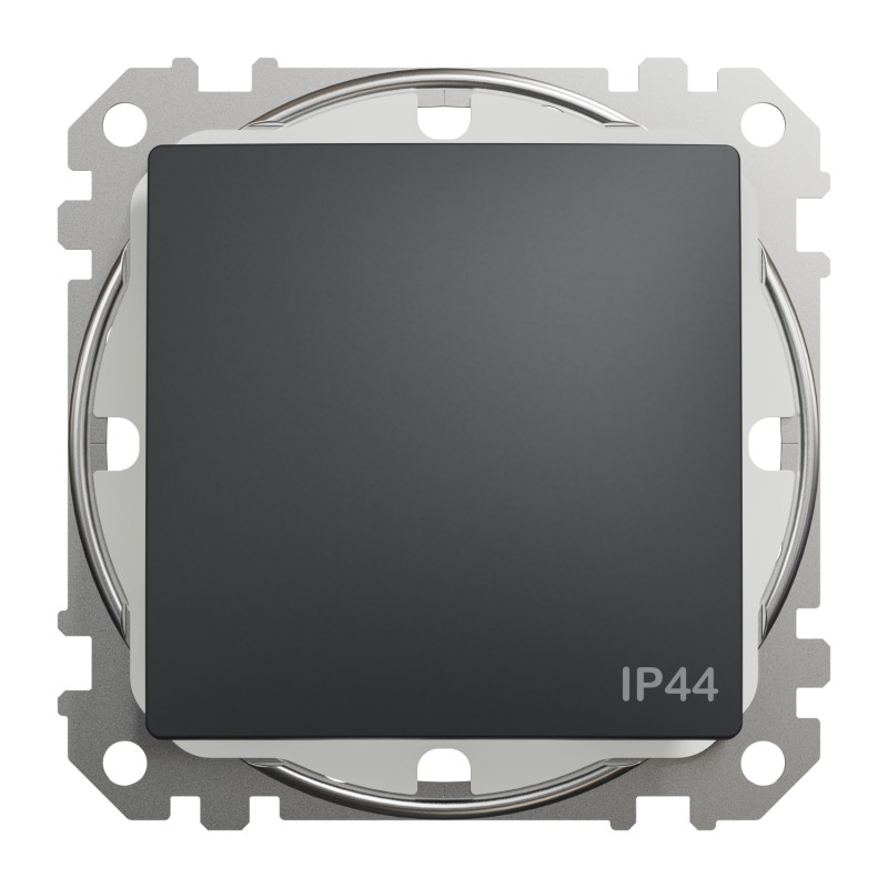 Одноклавишный выключатель IP44 Черный 73х73х38mm ABS-UV [SDD214101] Sedna Design & Elements Schneider Electric